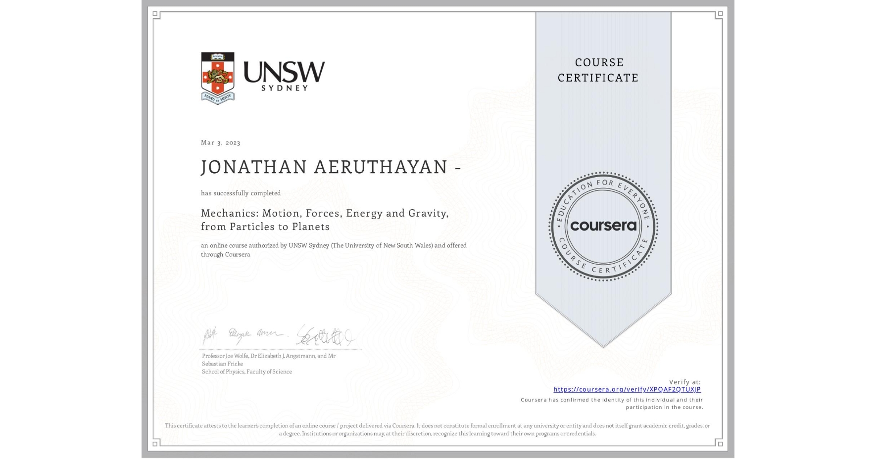 Industry Projects and Certifications